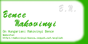 bence makovinyi business card